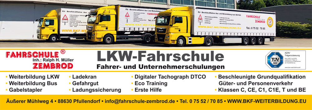 BKF-Weiterbildung bei der Fahrschule Zembrod in Pfullendorf